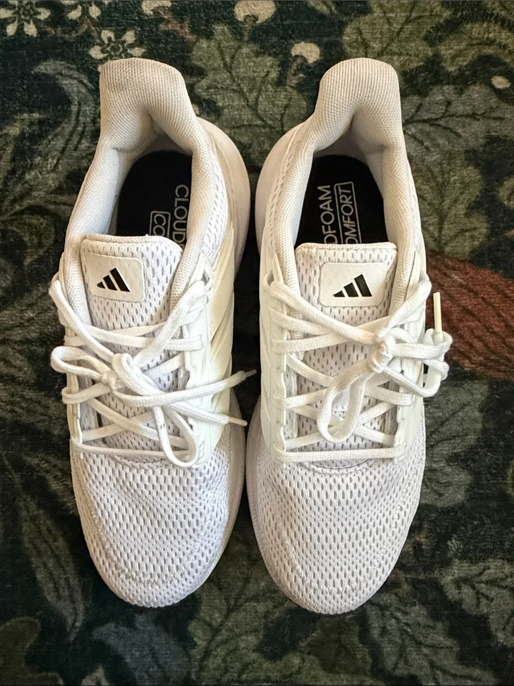 adidas Men’s White Athletic Mesh Sneakers
